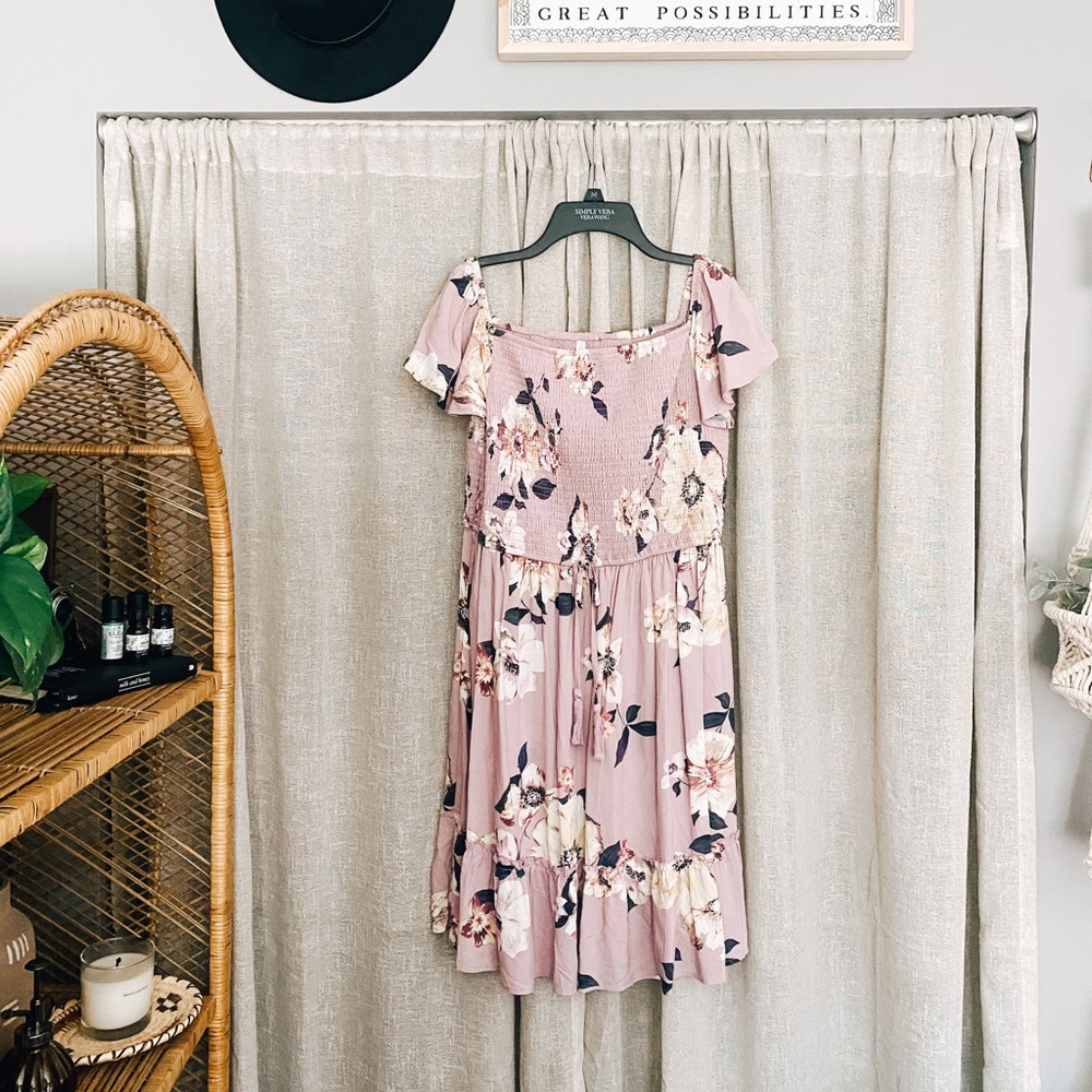 Floral Off-the-Shoulder Dress